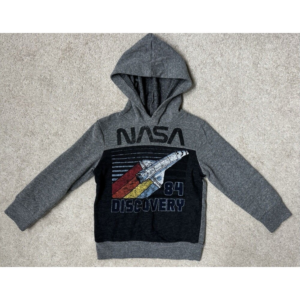 Sonoma NASA "84 Discovery" Retro Space Shuttle Graphic Hoodie Size 4